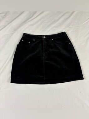 Gap Women Black Velvet Mini Skirt Size 8